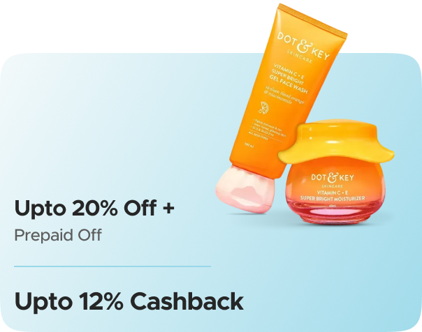 Dot and Key: Upto 20% Off + Prepaid Off + Upto 12% CashKaro Cashback