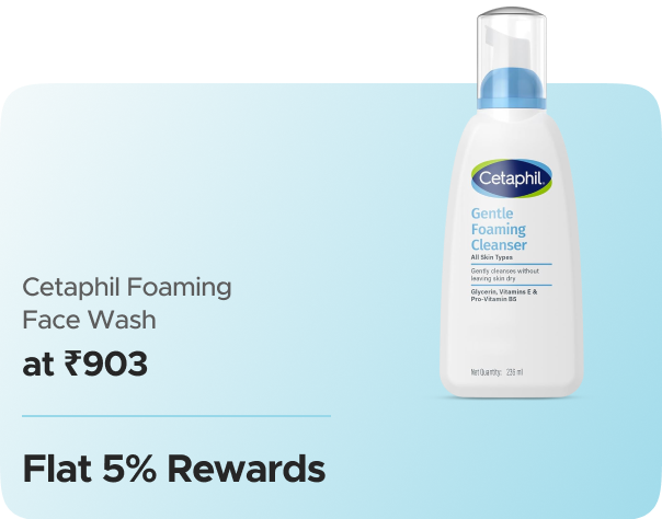 Amazon: Cetaphil Foaming Face Wash at ₹903 + Flat 5% CashKaro Cashback