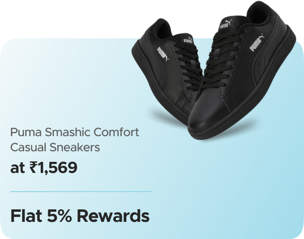 Amazon: Puma Smashic Comfort Casual Sneakers + Flat 5% CashKaro Cashback