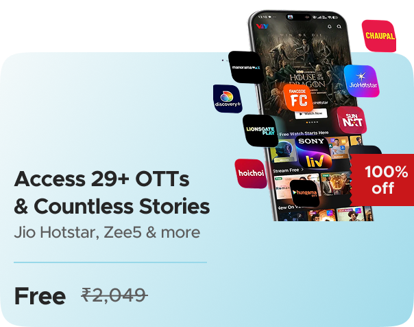 VZY: 29+ OTTS apps including (JioHoststar, Sonyliv, Zee5, Fancode & 25 more OTTs) in a single subscription for Free