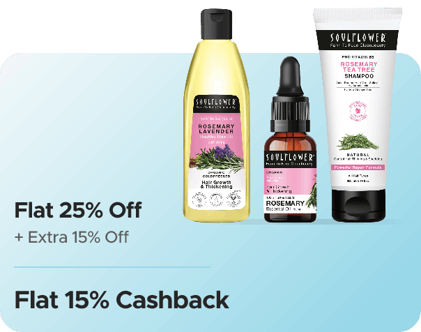 Soulflower — Flat 25% Off across categories + Flat 15% off code + Flat 15% CashKaro Cashback + Flat 15% Cashback