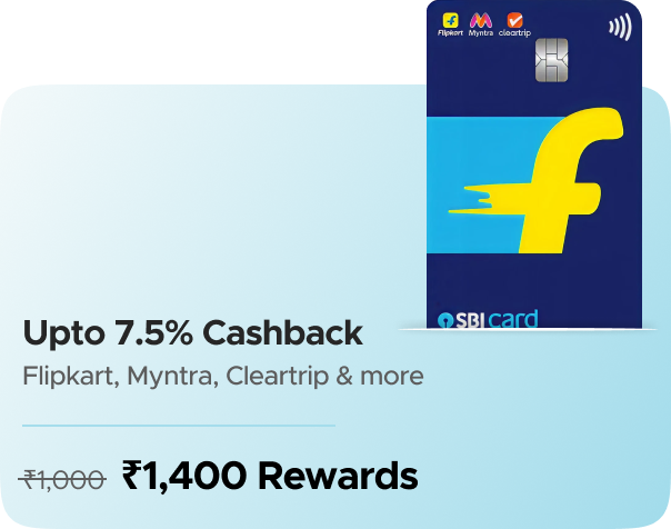 SBI: Flat Rs.1400 CashKaro Rewards on Card Disbursal for SBI Flipkart Credit Card