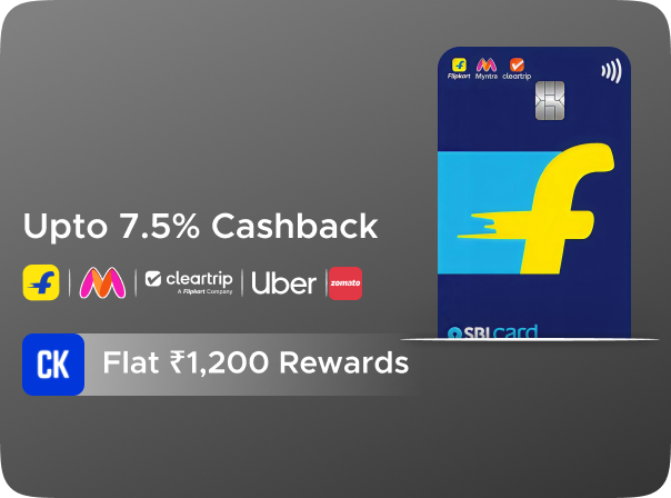 SBI: Flat Rs 1400 CashKaro Rewards on Card Disbursal for SBI Flipkart Credit Card