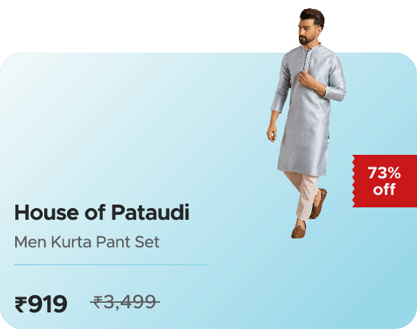 Flipkart CB Affoy House of Pataudi Men Kurta Pant Set (SML — effective ₹919 (was ₹3499)