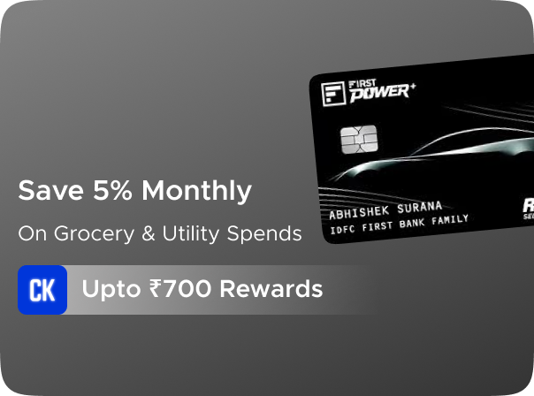 Earn Upto Rs 1000 CashKaro Rewards on IDFC Power Plus Credit Card Activation
