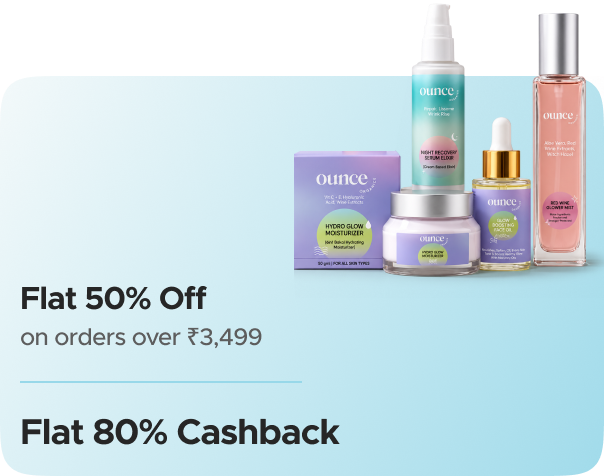 Ounce Organics — Flat 50% Off + Flat 80% Cashback