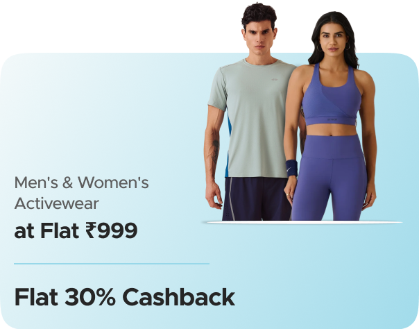 STRCH — Men's & Women's Activewear at Flat ₹999 + Flat 30% CashKaro Cashback + Flat 30% Cashback