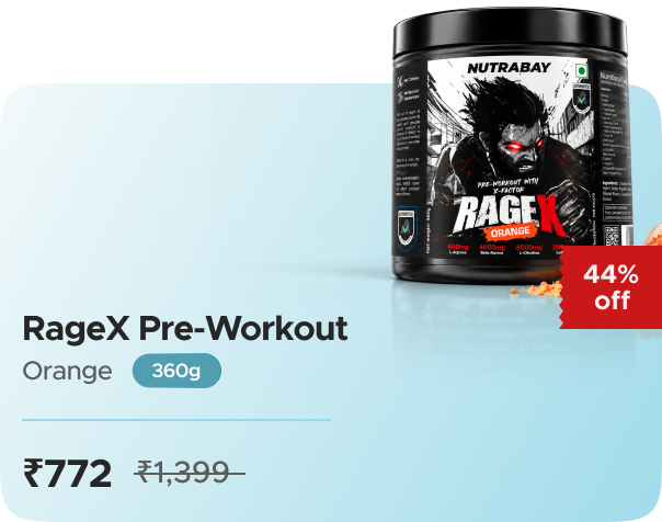 Nutrabay Nutrabay RageX Pre-Workout | L-Citrullin — effective ₹772 (was ₹1399)