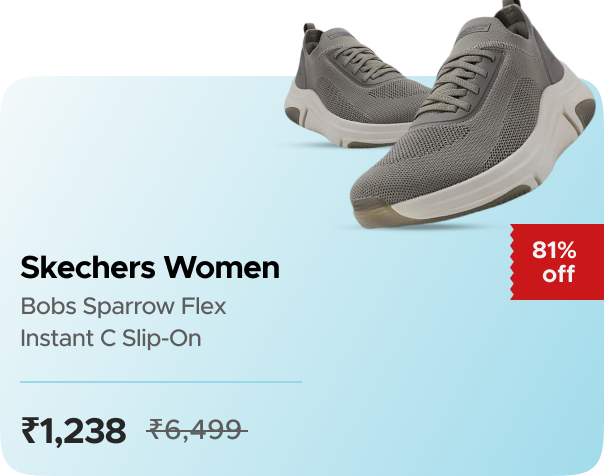 Amazon India Skechers Women Bobs Sparrow Flex Instant — effective ₹1238 (was ₹6499)