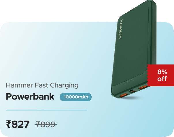 Zop Hammer Ultra Charge 10000mAh Fast Chargi — effective ₹827 (was ₹899)
