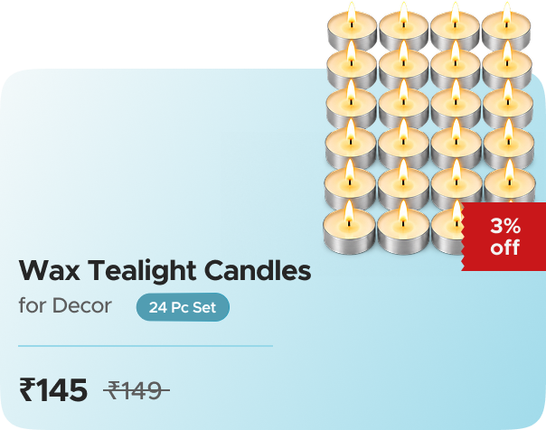 Zop Decorative Wax Tealight Candles for Home — effective ₹145 (was ₹149)