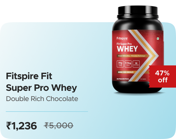 Hyugalife Fitspire Fit Super Pro Whey Double Rich  — effective ₹1236 (was ₹5000)