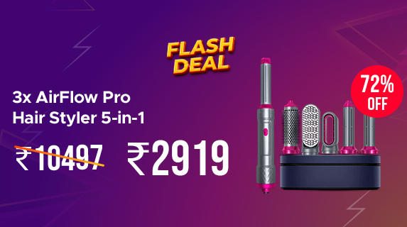 Viva Glam: Buy 3x AirFlow Pro Hair Styler 5-in-1 worth Rs. 10497 at Rs. 2919 Only