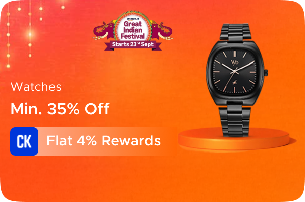 Amazon: Minimum 35% Off on Watches + Flat 4% Rewards