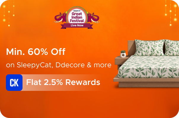 Amazon: Minimum 60% Off on SleepyCat, Ddecore & more + Flat 2.5% Rewards