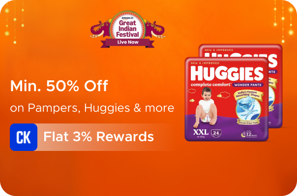Amazon: Minimum 50% Off on Pampers, Huggies & more + Flat 3% Rewards