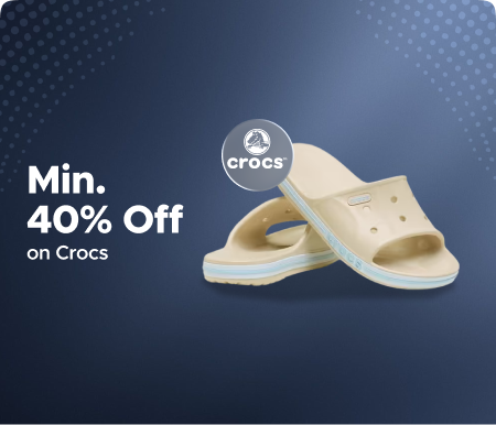 Min 40% Off on Crocs
