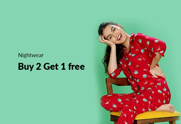 Buy 2 Get 1 free on Nightwear