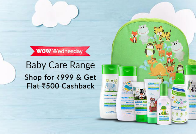 Baby Care Range: Shop for Rs 999 & Get Flat Rs 500 Cashback