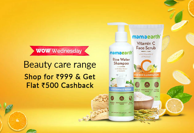 Beauty Range: Shop for Rs 999 & Get Flat Rs 500 Cashback