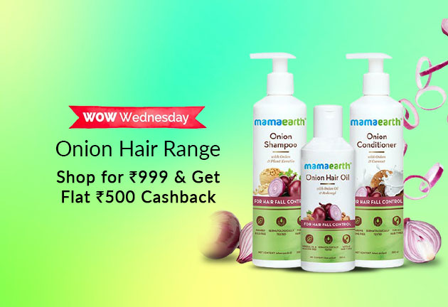 Onion Hair Range: Shop for Rs 999 & Get Flat Rs 500 Cashback