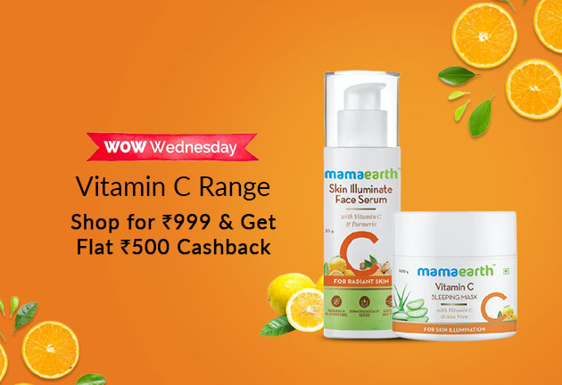 Vitamin C Range: Shop for Rs 999 & Get Flat Rs 500 Cashback
