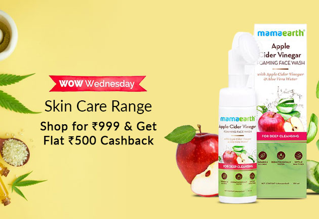 Skin Care Range: Shop for Rs 999 & Get Flat Rs 500 Cashback