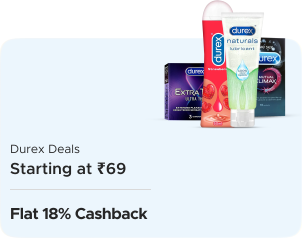 Durex: Lowest Price Ever: Deals Starting at ₹69 + Flat 18% CashKaro Cashback