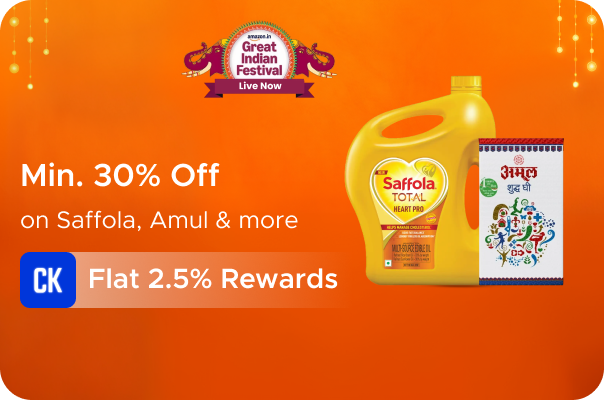 Amazon: Minimum 30% Off on Saffola, Amul & more + Flat 2.5% Rewards