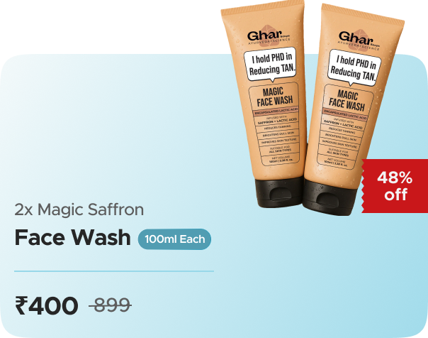 Ghar Soaps Magic Face wash With Saffron and Lactic  — effective ₹400 (was ₹899)
