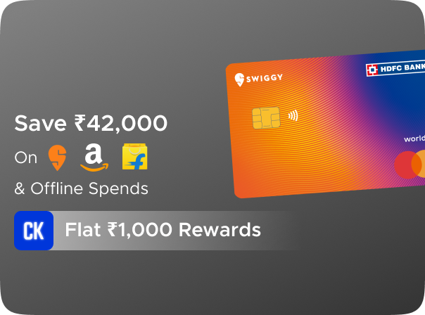 Earn Flat Rs 1000 CashKaro Rewards on HDFC Swiggy Credit Card Activation