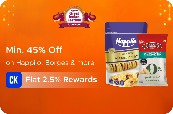 Amazon: Minimum 40% Off on Happilo, Borges & more + Flat 2.5% Rewards