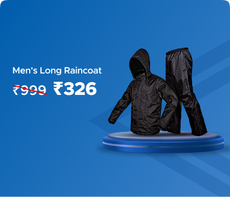 Men's Long Raincoat @ Rs 326 Worth Rs 999