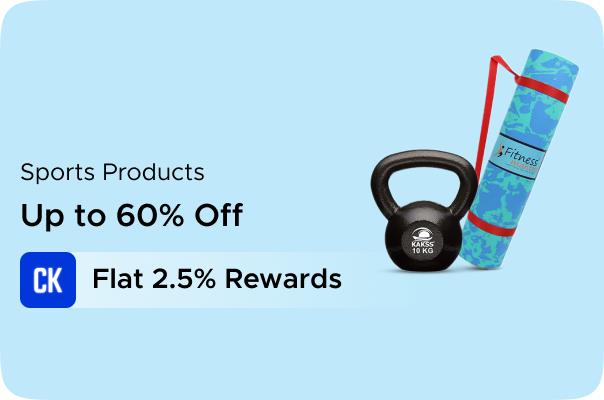 Amazon: Upto 60% Off on Sports Products + Flat 2.5% Rewards