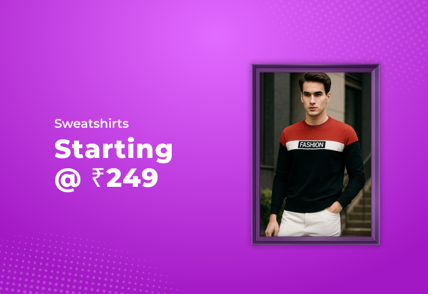 Sweatshirts Starting @ Rs 249