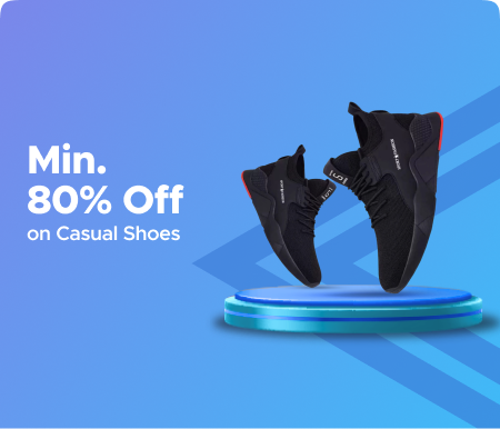 Min 80% Off on Casual Shoes