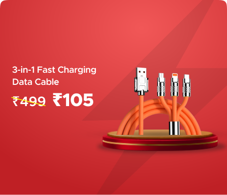 3-in-1 Fast Charging Data Cable @ Rs 105 Worth Rs 499