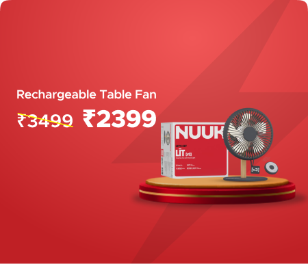 Rechargeable Table Fan @ Rs 2399 Worth Rs 3499