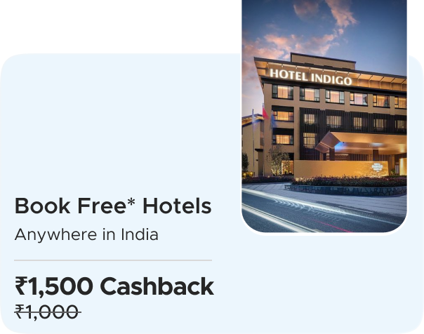 Indigo:Book Free* Hotel anywhere in India