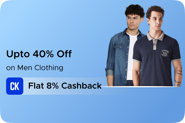 Levis: Upto 40% Off on Men Clothing + Flat 8% CashKaro Cashback