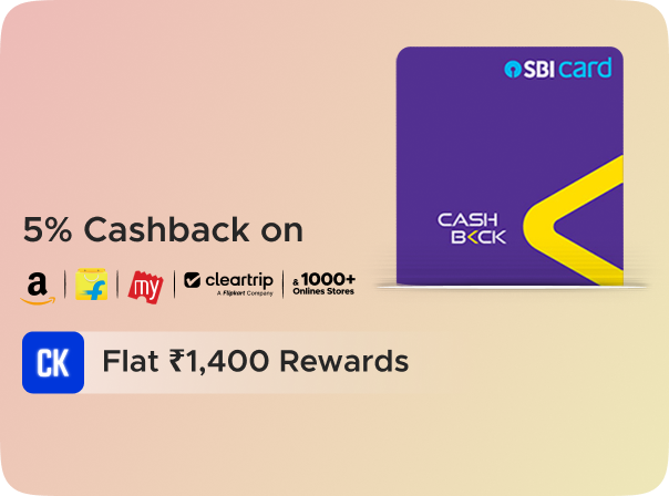 SBI: Flat Rs 1400 CashKaro Rewards on Card Disbursal for SBI Cashback Credit Card