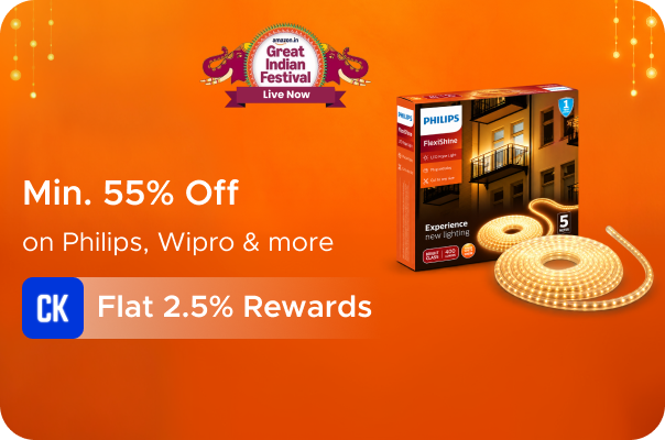 Amazon: Minimum 55% Off on Philips, Wipro & more + Flat 2.5% Rewards