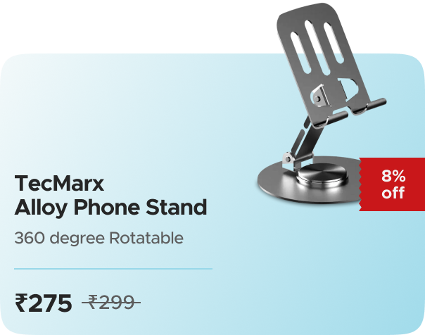 Zop TecMarx Alloy Phone Stand | 360 Degree R — effective ₹275 (was ₹299)
