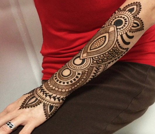 Indo-western mehndi design